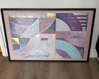 Limited Edition Lithograph Schematic Code I by American Artist Richard Hall