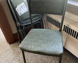 Cosco Green Vinyl folding chairs and tables