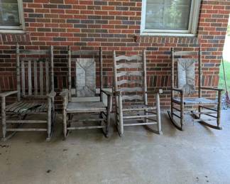Wooden rocking chairs 