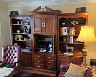 3 Piece Cherry Entertainment Center/Wall Unit 