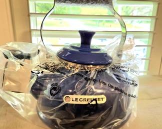 LeCreuset  Blue Enamel on Steel Teapot
