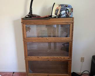 Vintage Barrister Bookcase w/Glass Doors by Hale