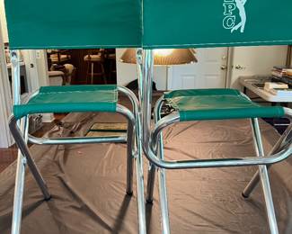 VTG Green Aluminum/Canvas Spectator Chairs TPC Golf Logo