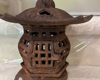 Japanese Vintage Cast Iron Garden Lantern