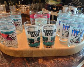 Vintage Kentucky Derby Beverage Glasses