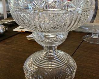 RARE "Waterford" Crystal Pedestal 2 piece Punchbowl