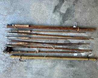 Antique bamboo fly rods