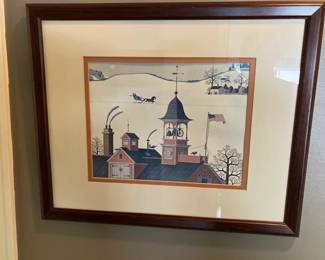 Framed Buckley Moss print