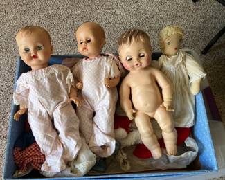 Vintage 1940's dolls, Horsman doll, doll clothes