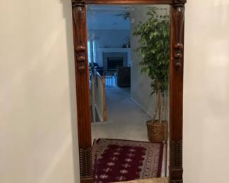 Mirror on hall stand