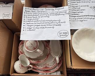 21 piece china set, Alfred Meakin England
