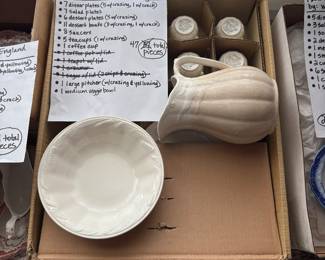 47 piece set of china, Staffordshire Wheat