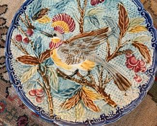 antique Belgian majolica plate
