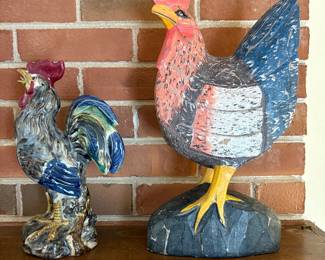cute chicken decor and pictures