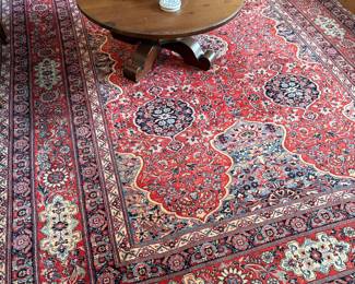 hand woven Hariz style Persian rug, approx 12' x 8.5'