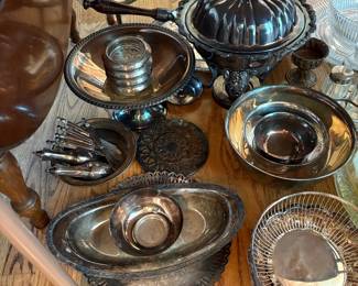 lots of silverplate pieces