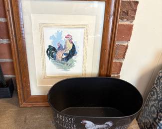 cute chicken decor and pictures