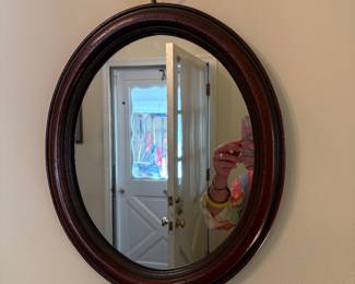 vintage oval mirror