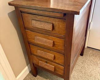 Oak Arts and Craft Oak File Cabinet 31”H. 28”W. 34”D