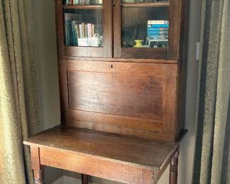 Antique 19th Century American Plantation Desk Top 49” H. 37”W. 12”D. Bottom 35”W. 25.5” D. 28”H $638
