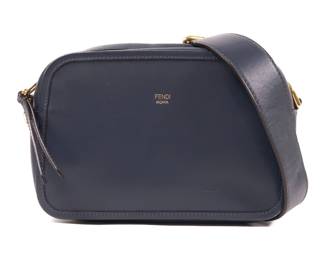 Fendi Vitello Century F Camera Case Blueberry