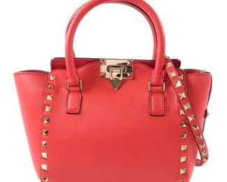 Valentino Red Calfskin 2 Way Shoulder Bag