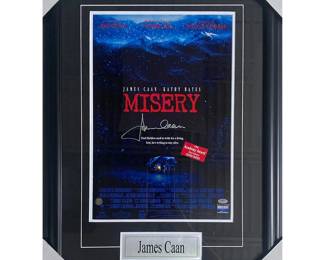 James Caan (deceased) Framed Autographed "Misery" 11X17 Movie Poster