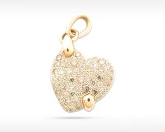 Pomellato Heart Brown Diamond 18K Rose Gold Pendant