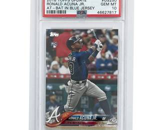 Ronald Acuna Jr. 2018 Topps Update Baseball #US250 RC Rookie Card PSA 10 MINT
