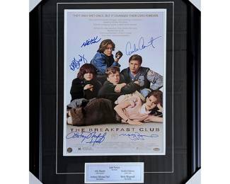 "The Breakfast Club" Framed Cast Signed 11X17 Poster