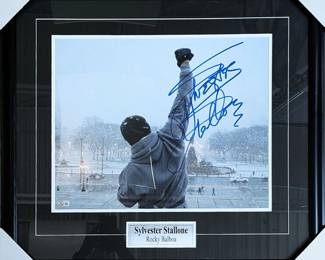 Sylvester Stallone Framed Autographed "Rocky" 16X20 Photo