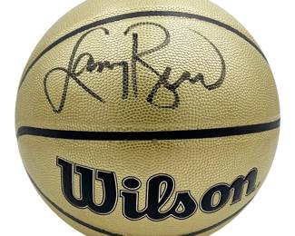 Larry Bird Autographed WIlson Gold NBA Basketball