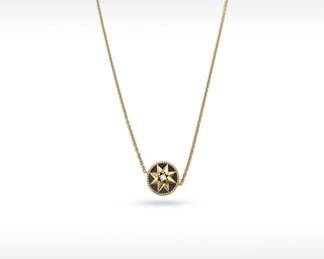 Dior Rose des Vents Lapis Lazuli Diamond 18K Yellow Gold 9 Motif Necklace