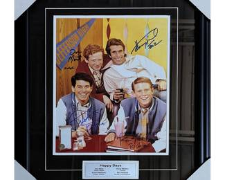 "Happy Days" Framed Cast Signed 11X14 Photo