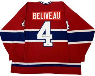Jean Beliveau (deceased) Autographed Montreal Canadiens Replica Jersey