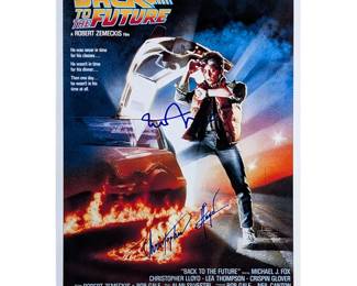 Michael J. Fox/Christopher Lloyd Autographed 13X19 "Back to the Future" Movie Poster