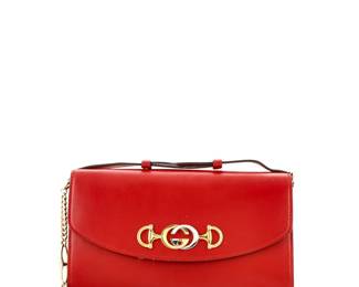 Gucci Zumi Red Leather Shoulder Bag