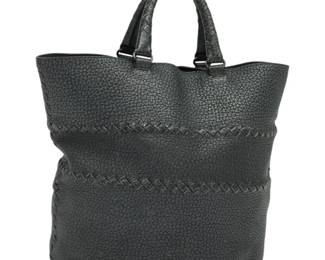 Bottega Veneta Gray Leather Tote Bag