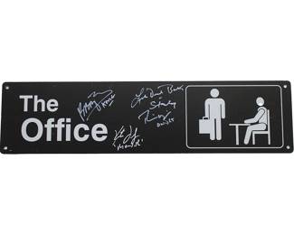 "The Office" Cast Signed 20X5 Metal Sign