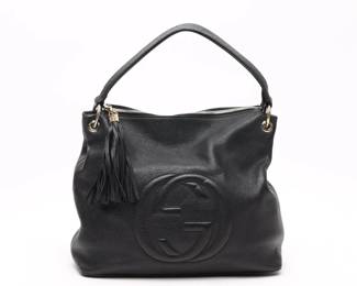 Gucci Soho Fringe Black Leather Handbag