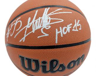 Dikembe Mutumbo (deceased) Autographed Wilson Basketball w/"HOF 15"