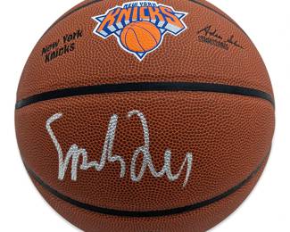 Spike Lee Autographed New York Knicks Logo Basketball