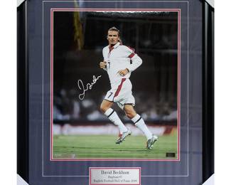 David Beckham Framed Autographed Team England 16X20 Photo