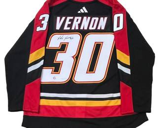 Mike Vernon Autographed Calgary Flames Reverse Retro Pro Jersey