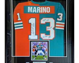 Dan Marino Framed Autographed Miami Dolphins Jersey w/Inscriptions