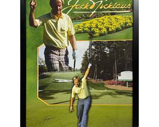 Jack Nicklaus Framed Autographed 30X40 Canvas Collage