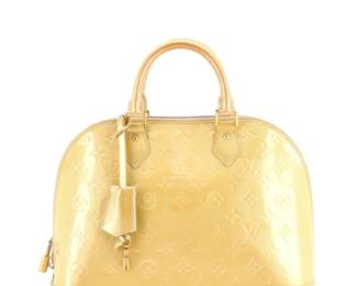 Louis Vuitton Alma PM Vernis Yellow Handbag
