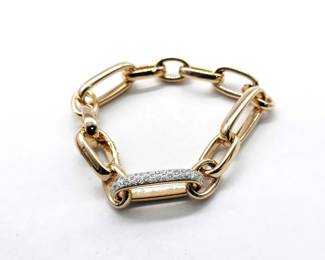 Pomellato Diamond Heavy Link 18K Rose Gold Bracelet
