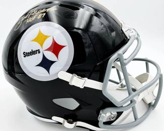 Joe Greene Autographed Pittsburgh Steelers Throwback Replica Helmet w/HOF '87