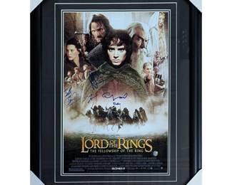 "Lord of the Rings The Fellowship of the Rings" Framed Autographed 13X19 Movie Poster